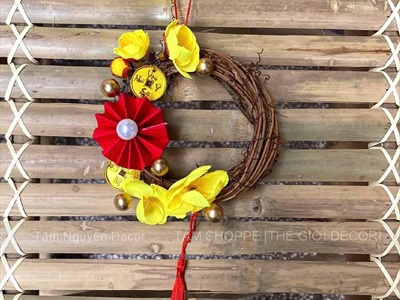 Vòng treo dây rừng Mai Đào Mini Decor Tết [Cute - Nhiều kiểu] PKT-TET-13